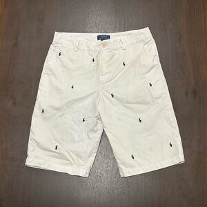 Polo by Ralph Lauren White Embroidered Men's Shorts